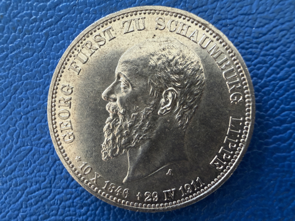 Schaumburg-Lippe 3 Mark 1911 A Georg Silber (1)