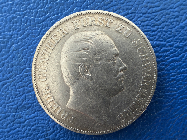 Schwarzburg-Rudolstadt 1 Vereinstaler 1863 Friedrich Günther