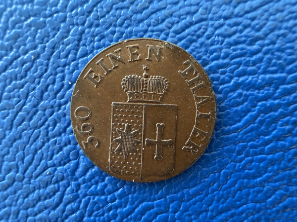 Waldeck - Pyrmont 1 Pfennig 1842 A Top Erhaltung!