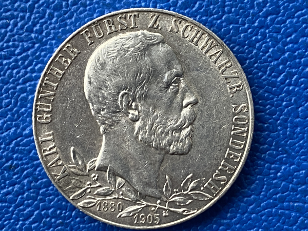 Schwarzburg-Sondershausen 2 Mark 1905 A Karl Günther Silber (3)