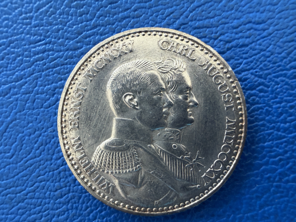 Sachsen-Weimar-Eisenach 3 Mark 1915 A Wilhelm Ernst 100-Jahrfeier (1)