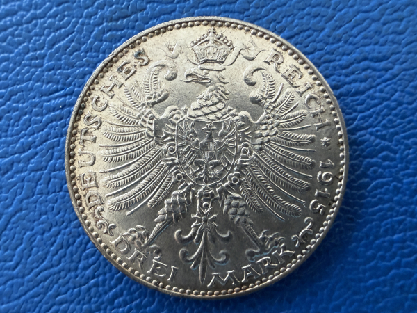 Sachsen-Weimar-Eisenach 3 Mark 1915 A Wilhelm Ernst 100-Jahrfeier (1)
