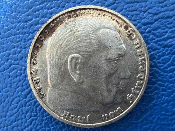 Deutsches Reich 2 RM 1938 D Paul Hindenburg, Prachtstück!