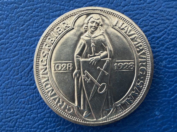 Weimar 3 Reichsmark 1928 A Naumburg an der Saale J-333