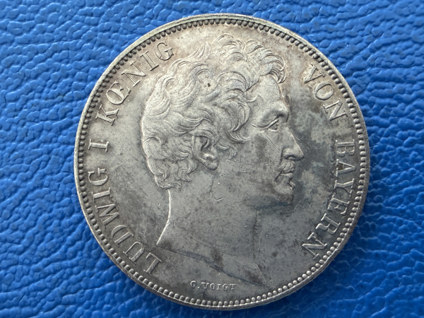 Bayern 1 Gulden 1845 Ludwig I (2) schöne Tönung