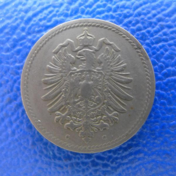Kaiserreich 5 Pfennig 1875 C kleiner Adler Jaeger 3