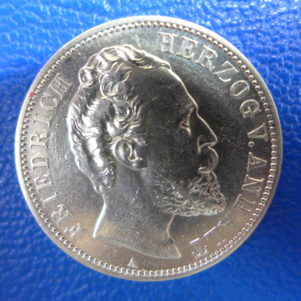 Anhalt 2 Mark 1876 A Friedrich Silber PRACHTSTÜCK, selten ! Jaeger 19