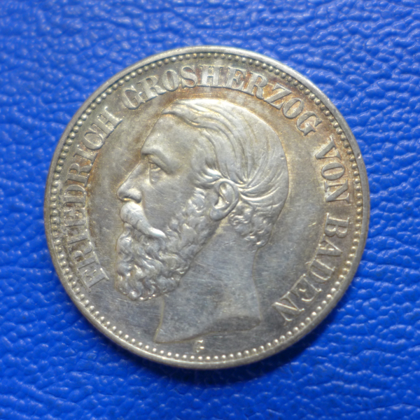 Baden 2 Mark 1899 G Friedrich Prachtstück Jaeger 28