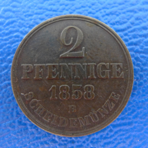 Braunschweig - Calenburg 2 Pfennig 1858 B tolle Erhaltung