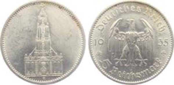 Deutsches Reich 5 RM Garnisionskirche diverse