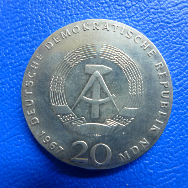 DDR 20 Mark 1967 Wilhelm von Humboldt FEHLPRÄGUNG
