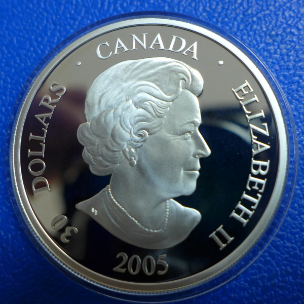 Kanada 30 Dollar 2005 Totemphal Silber in PP
