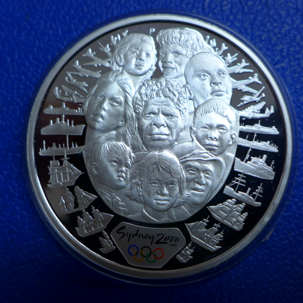 Australien 5 Dollar 2000 Menschen Sydney Silber in PP