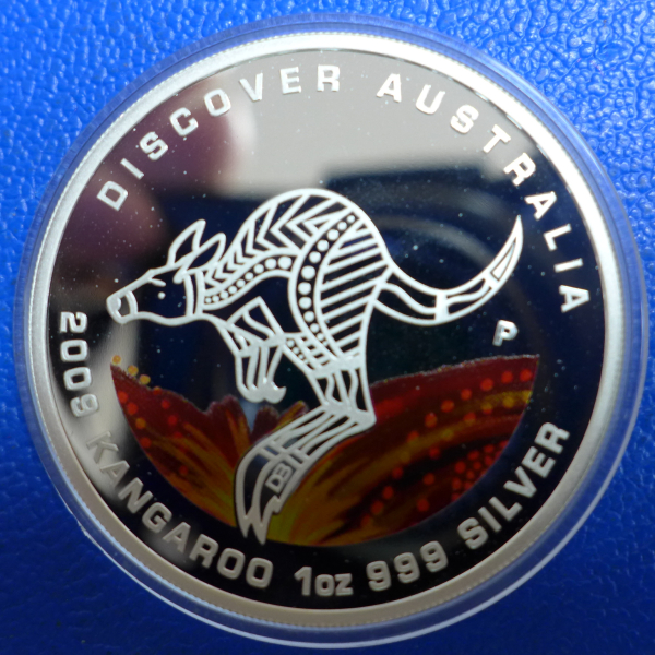 Australien 1 Dollar 2009 Kangeroo Discover Silber in PP