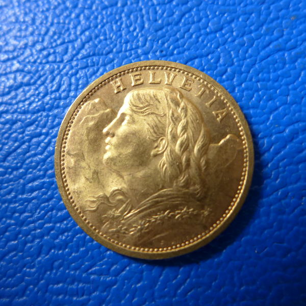 Schweiz 20 Franken 1910 Vreneli Gold