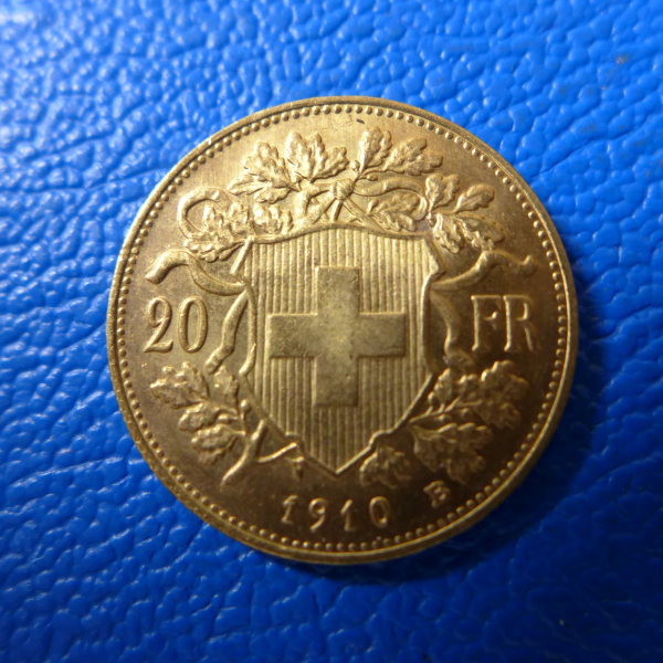 Schweiz 20 Franken 1910 Vreneli Gold