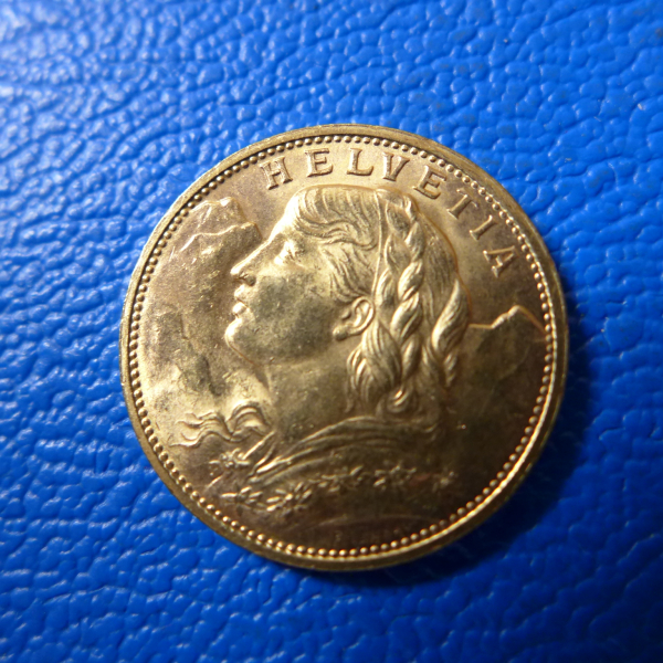 Schweiz 20 Franken 1915 Vreneli Gold