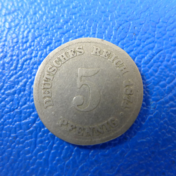 Kaiserreich 5 Pfennig 1874 F kleiner Adler
