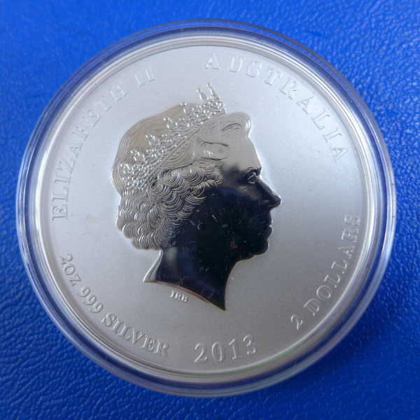 2 Oz 2013 Schlange Lunar II Silber