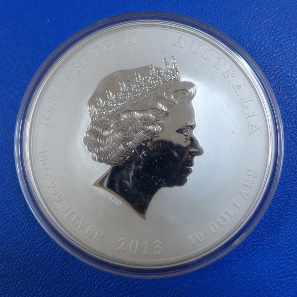 10 Oz 2013 Schlange Lunar II Silber