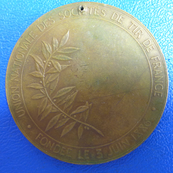 Frankreich orig. Medaille 1886 Union Nationale des Societes de Tir de France