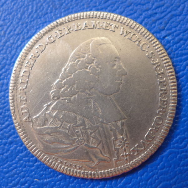 Würzburg 1/2 Taler 1761 Adam Friedrich von Seinsheim