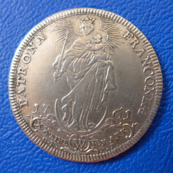 Würzburg 1/2 Taler 1761 Adam Friedrich von Seinsheim