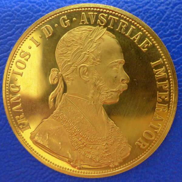 Österreich 4er Dukat 1915 Gold
