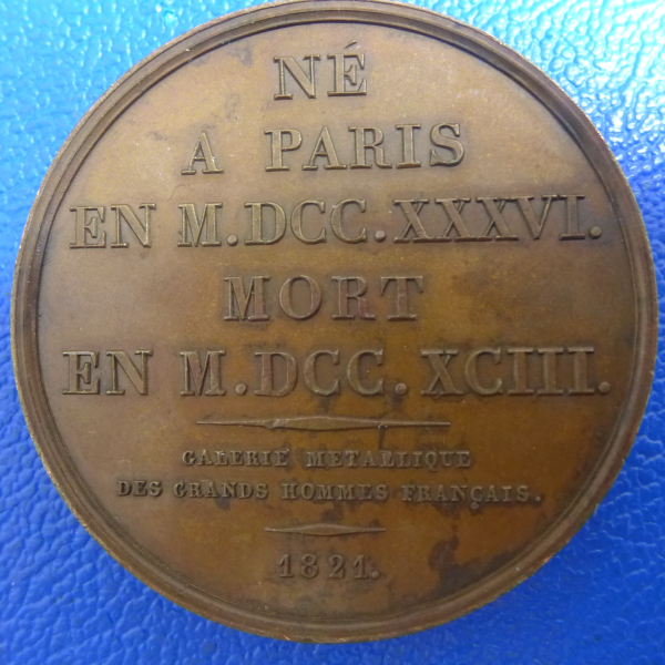 Astronomie Frankreich J. Sylvan Bailly Bronzemedaille 1736-1793 aus dem Jahre 1821