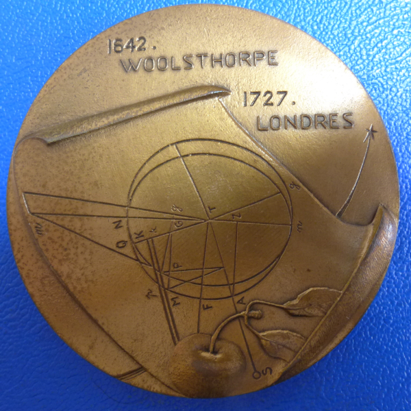 Isaac Newton 1642 Woolsthorpe 1727 Londres Bronzemedaille von Mérelle