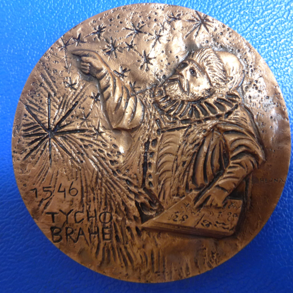 Astronomie Tycho Brahe 1546 große Bronzemedaille Jahr unbekannt