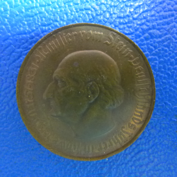 Provinz Westfalen 100 Mark 1922 vom Stein Kupfer/Zink vergoldet