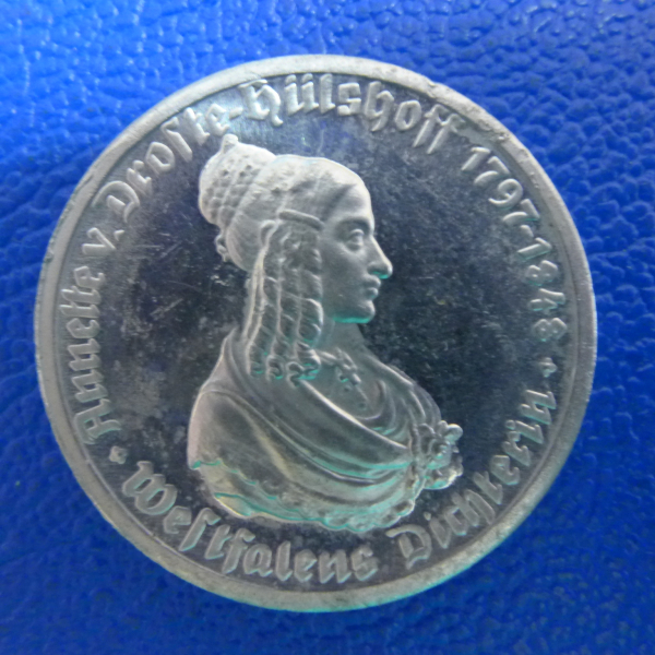 Provinz Westfalen 50 Mark 1923 Droste-Hülshoff Aluminium