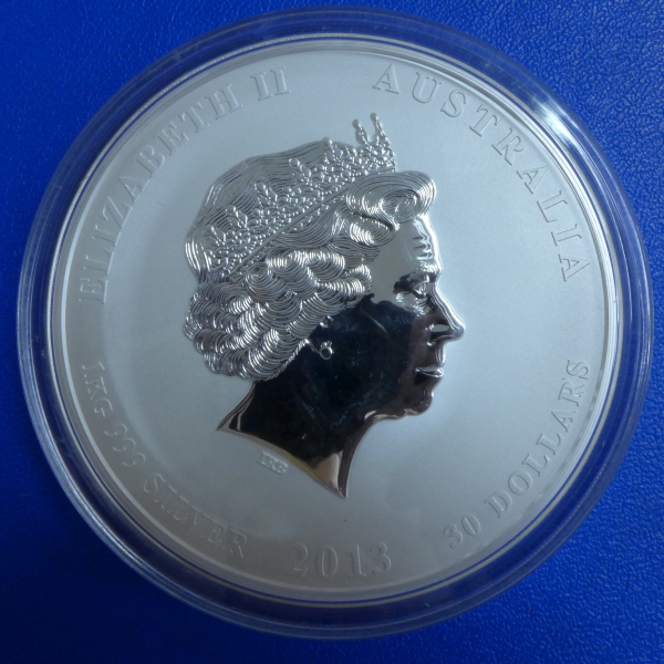 Australien 1 KG 2013 Schlange Lunar II Silber