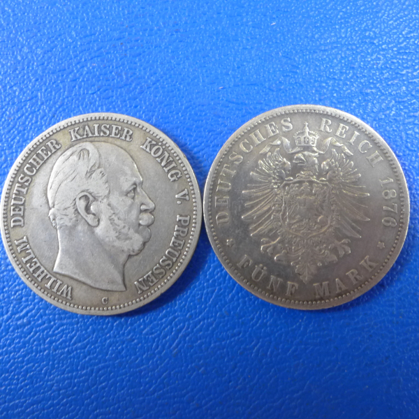 Preußen 5 Mark Wilhelm I diverse Massenware
