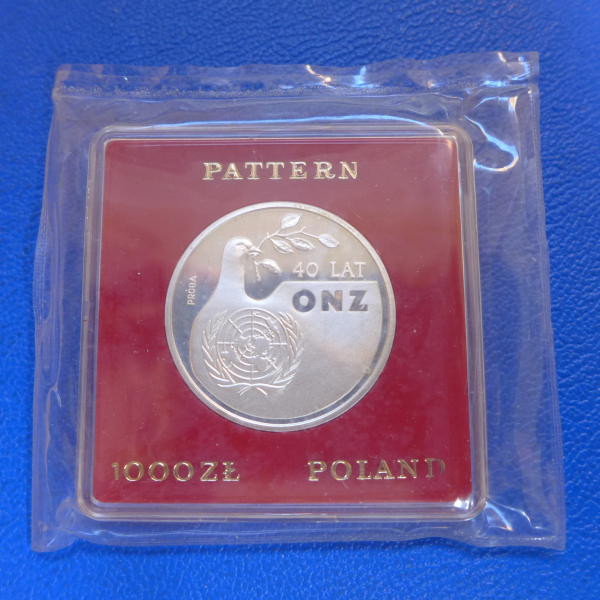Polen 1000 Zloty 1985 Pattern PROBE orig. eingeschweißt, selten