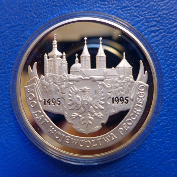 Polen 20 Zloty 1995 500 Jahre Woiwodschaft Plock Silber in PP, selten!