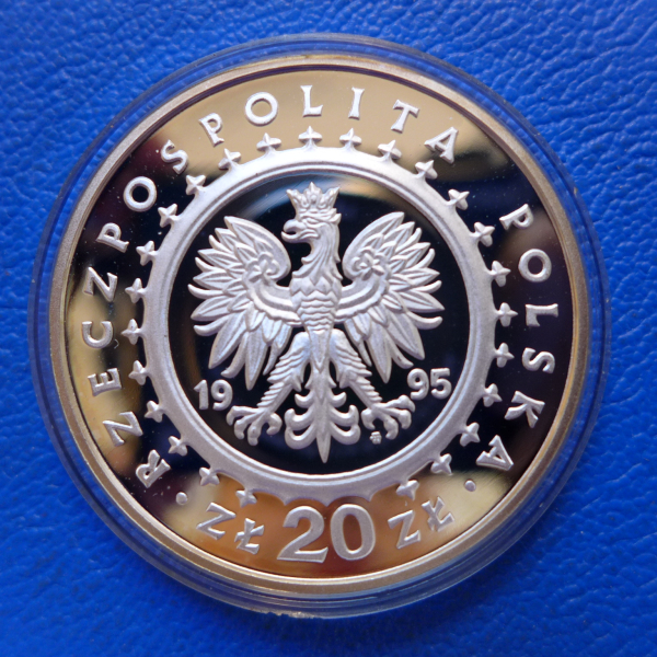 Polen 20 Zloty 1995  Palast Lazienki Silber in PP