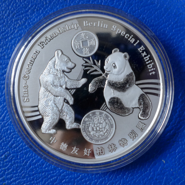 1 Oz 2017 Panda Showpanda World Money Fair in Berlin Silber in Kapsel + Etui in PP