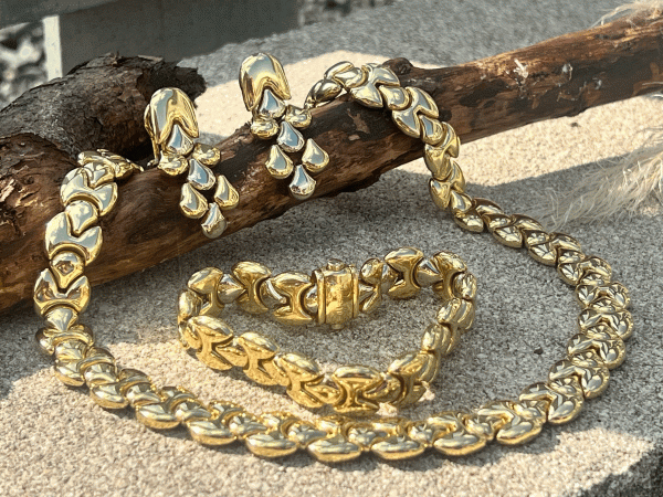 Vicenza Chimento Designer Collier / Armband / Ohrringe / Set Bicolor 750 Gelbgold / Weißgold 109g Ideal auch zur Kapitalanlage (1)