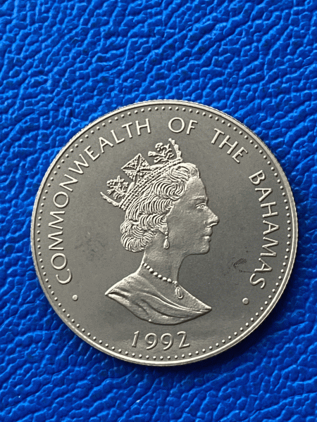 Bahamas 25 Dollar 1992 Flamingos Gold in Polierte Platte