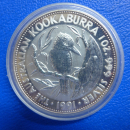 1 Oz 1991 Kookaburra Silber
