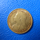England 1/2 Sovereign Victoria Schleier Gold div.