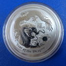 2 Oz 2012 Drache Lunar II Silber