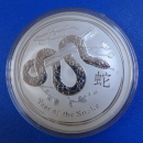 10 Oz 2013 Schlange Lunar II Silber