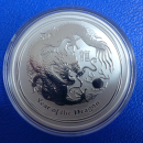 1 Oz 2012 Drache Lunar II Silber