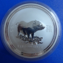Australien 1 KG 2007 Schwein Lunar I Silber