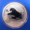 1 Oz 2010 Tiger Lunar II Silber